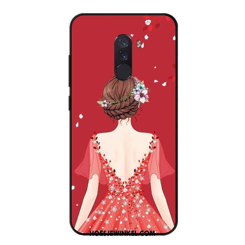 Pocophone F1 Hoesje Siliconen Mobiele Telefoon Bescherming, Pocophone F1 Hoesje Schrobben Gazen Beige