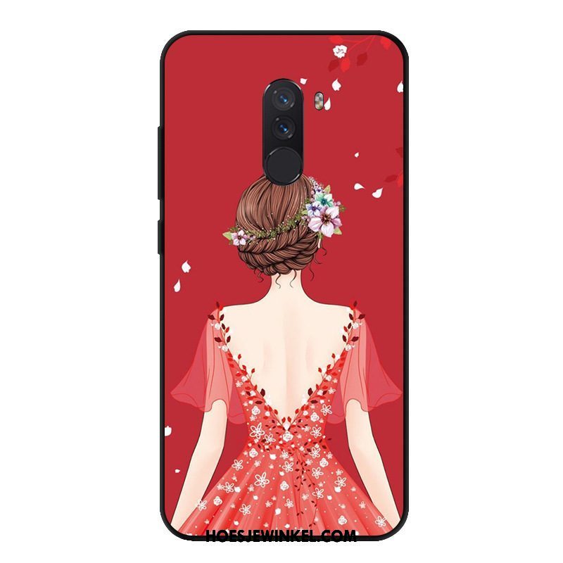 Pocophone F1 Hoesje Siliconen Mobiele Telefoon Bescherming, Pocophone F1 Hoesje Schrobben Gazen Beige