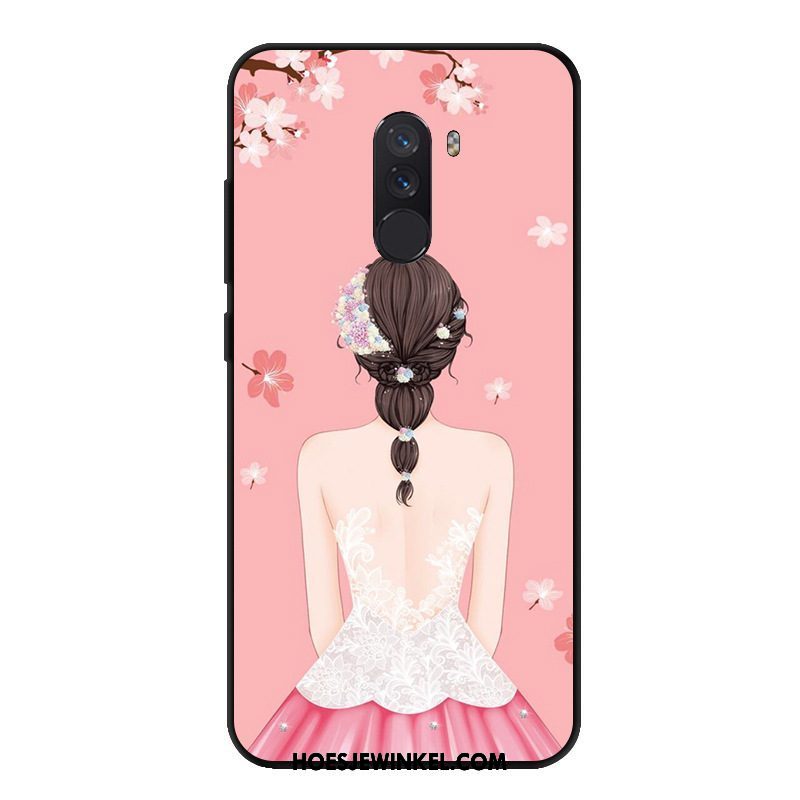 Pocophone F1 Hoesje Siliconen Mobiele Telefoon Bescherming, Pocophone F1 Hoesje Schrobben Gazen Beige