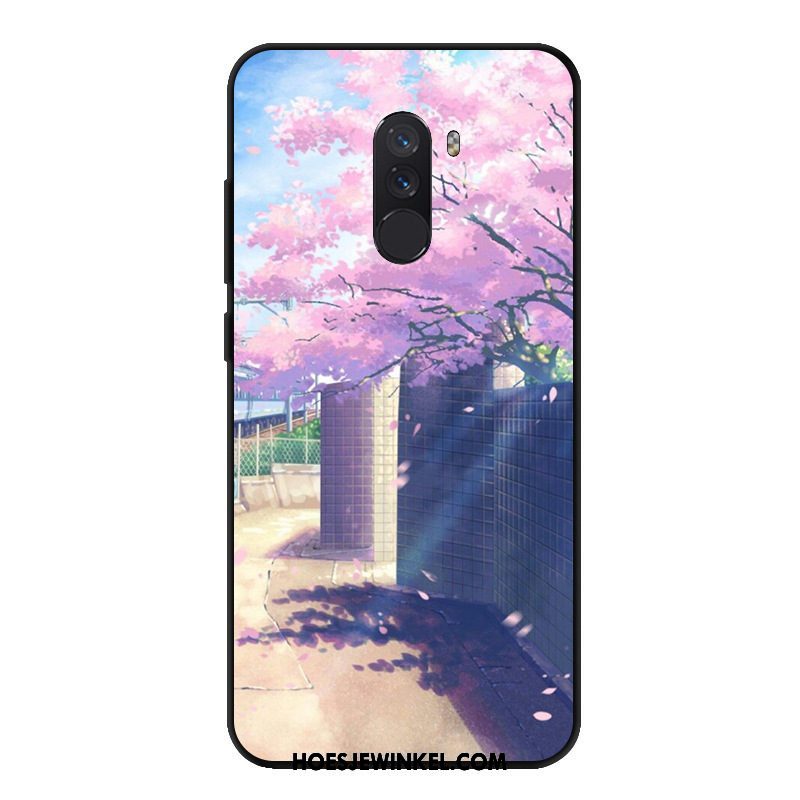 Pocophone F1 Hoesje Siliconen Schrobben Hoes, Pocophone F1 Hoesje Bescherming Jeugd Beige