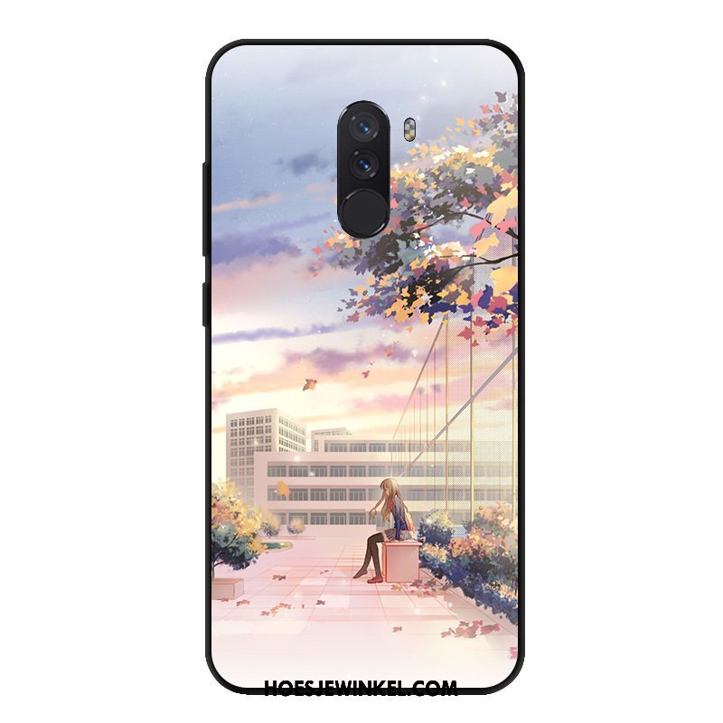 Pocophone F1 Hoesje Siliconen Schrobben Hoes, Pocophone F1 Hoesje Bescherming Jeugd Beige