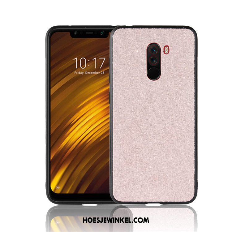 Pocophone F1 Hoesje Zacht Fluweel Mobiele Telefoon, Pocophone F1 Hoesje Mini Bescherming Beige