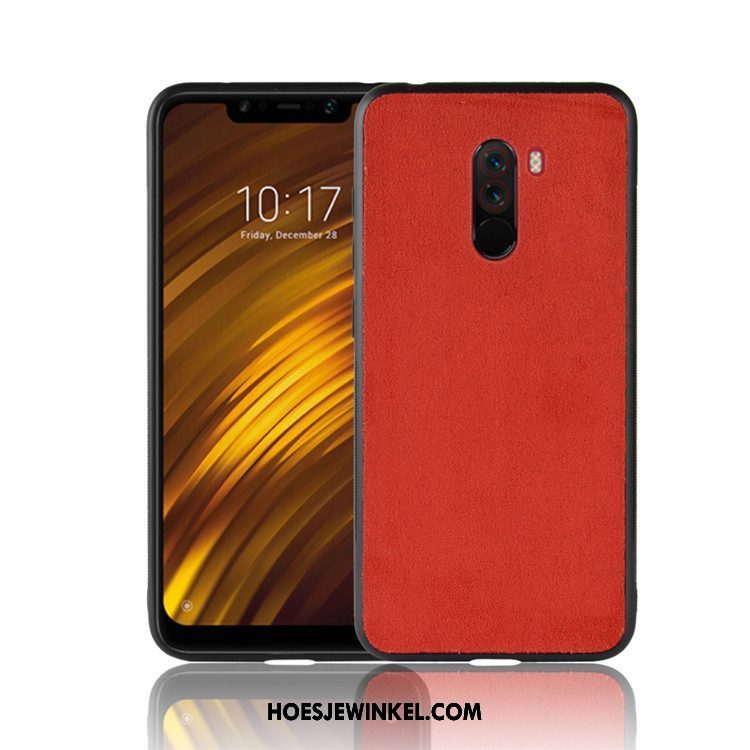 Pocophone F1 Hoesje Zacht Fluweel Mobiele Telefoon, Pocophone F1 Hoesje Mini Bescherming Beige