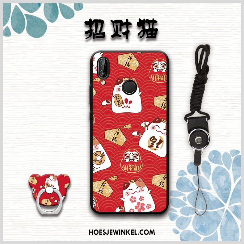 Redmi 7 Hoesje Hanger Mini Zwart, Redmi 7 Hoesje Rood Mobiele Telefoon Beige