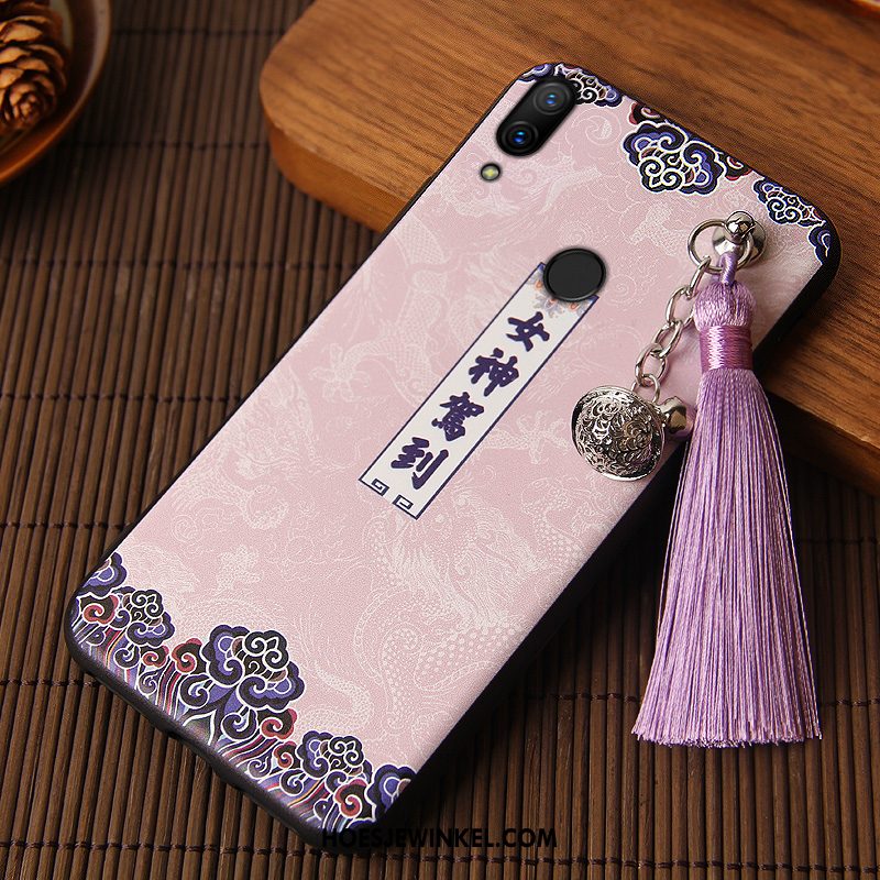 Redmi 7 Hoesje Mini Scheppend Chinese Stijl, Redmi 7 Hoesje Hoge Bescherming Beige