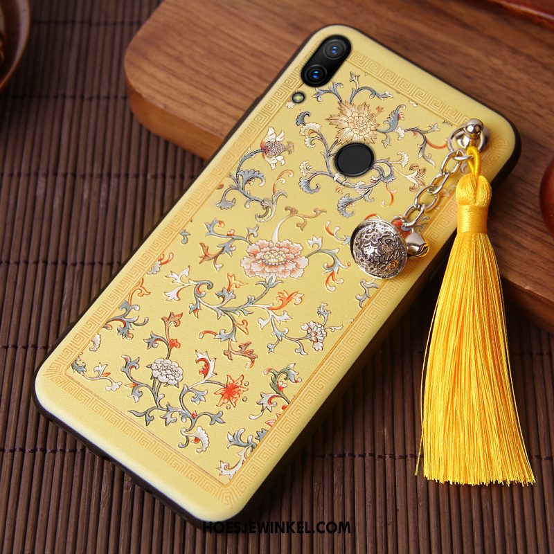 Redmi 7 Hoesje Mini Scheppend Chinese Stijl, Redmi 7 Hoesje Hoge Bescherming Beige