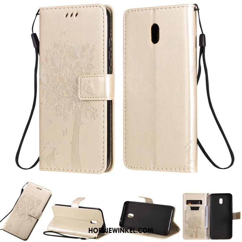 Redmi 8a Hoesje All Inclusive Anti-fall Rood, Redmi 8a Hoesje Mobiele Telefoon Folio Beige