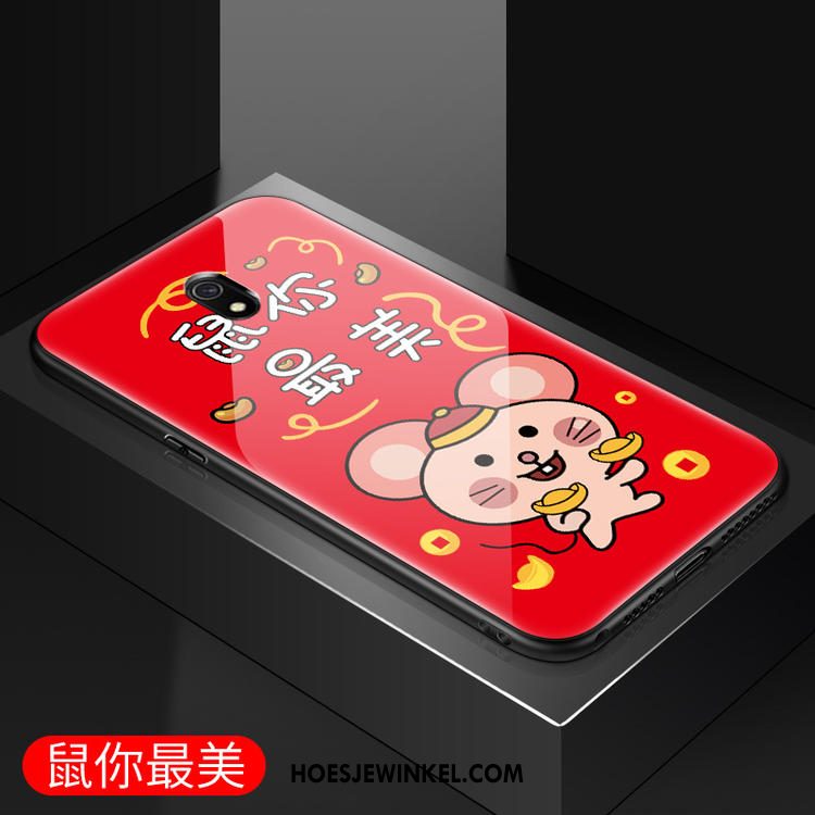 Redmi 8a Hoesje Chinese Stijl Mobiele Telefoon Rat, Redmi 8a Hoesje Trend Nieuw Beige