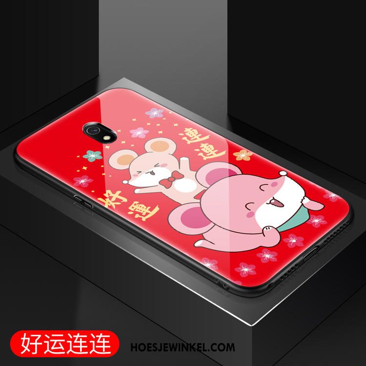 Redmi 8a Hoesje Chinese Stijl Mobiele Telefoon Rat, Redmi 8a Hoesje Trend Nieuw Beige