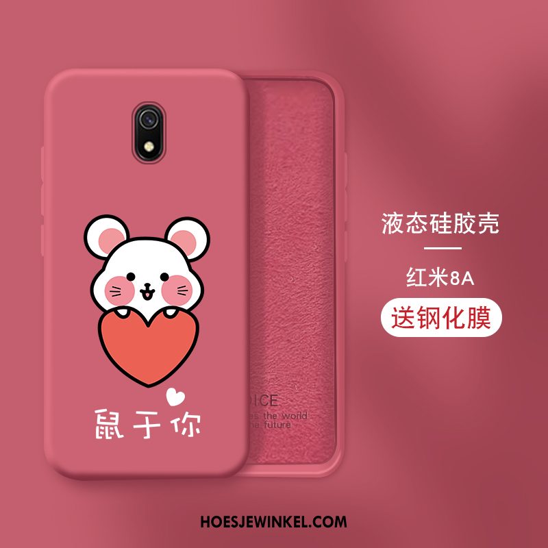 Redmi 8a Hoesje Persoonlijk Mobiele Telefoon Skärmskydd, Redmi 8a Hoesje Rat Zacht Beige