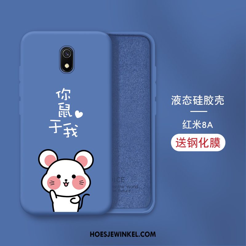 Redmi 8a Hoesje Persoonlijk Mobiele Telefoon Skärmskydd, Redmi 8a Hoesje Rat Zacht Beige