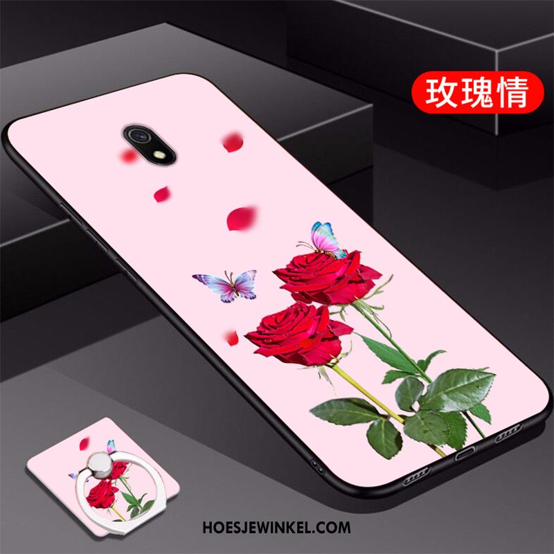 Redmi 8a Hoesje Trend Mode Zacht, Redmi 8a Hoesje Rood Siliconen Beige