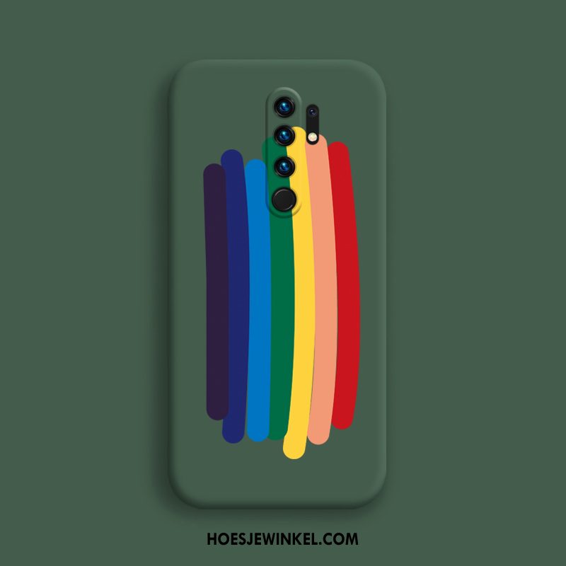 Redmi 9 Hoesje All Inclusive Nieuw Regenboog, Redmi 9 Hoesje Wind Zacht Beige