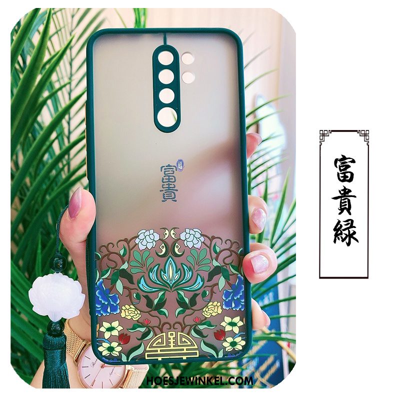 Redmi 9 Hoesje Anti-fall Doek Siliconen, Redmi 9 Hoesje Mobiele Telefoon Reliëf Beige