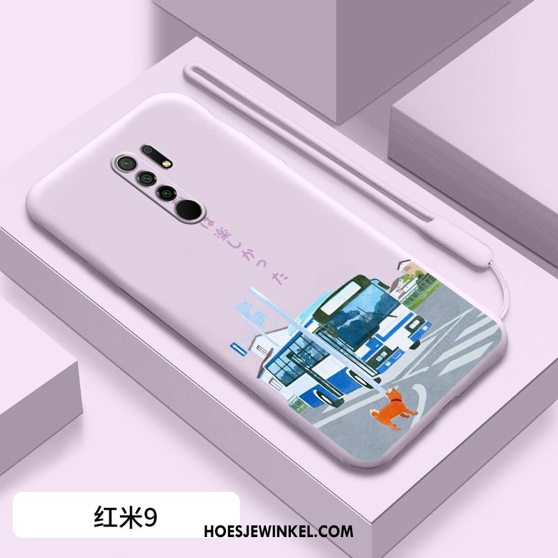 Redmi 9 Hoesje Mobiele Telefoon Vers Nieuw, Redmi 9 Hoesje Siliconen Net Red Beige