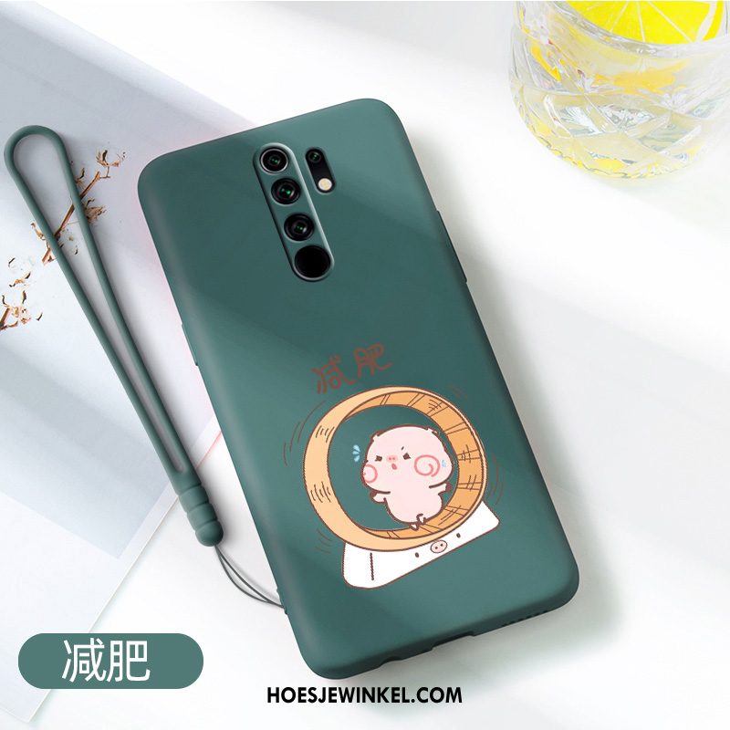 Redmi 9 Hoesje Mooie Siliconen Tempereren, Redmi 9 Hoesje Mobiele Telefoon Spotprent Beige