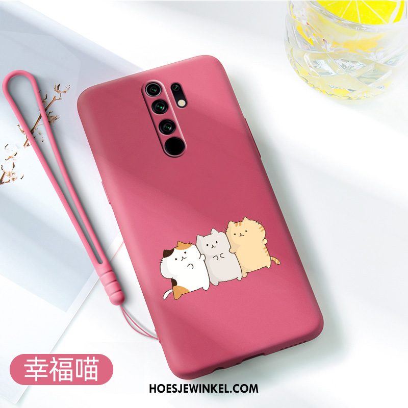 Redmi 9 Hoesje Mooie Siliconen Tempereren, Redmi 9 Hoesje Mobiele Telefoon Spotprent Beige