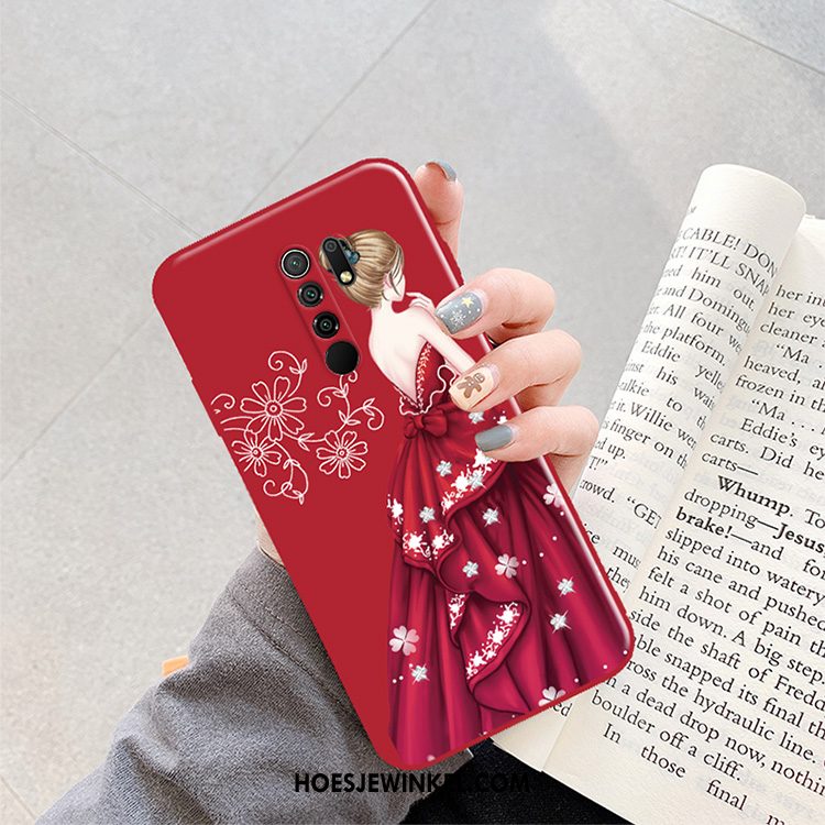 Redmi 9 Hoesje Net Red Zacht Siliconen, Redmi 9 Hoesje Mobiele Telefoon Hoes Beige