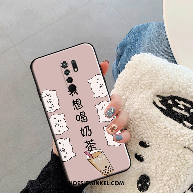 Redmi 9 Hoesje Net Red Zacht Siliconen, Redmi 9 Hoesje Mobiele Telefoon Hoes Beige