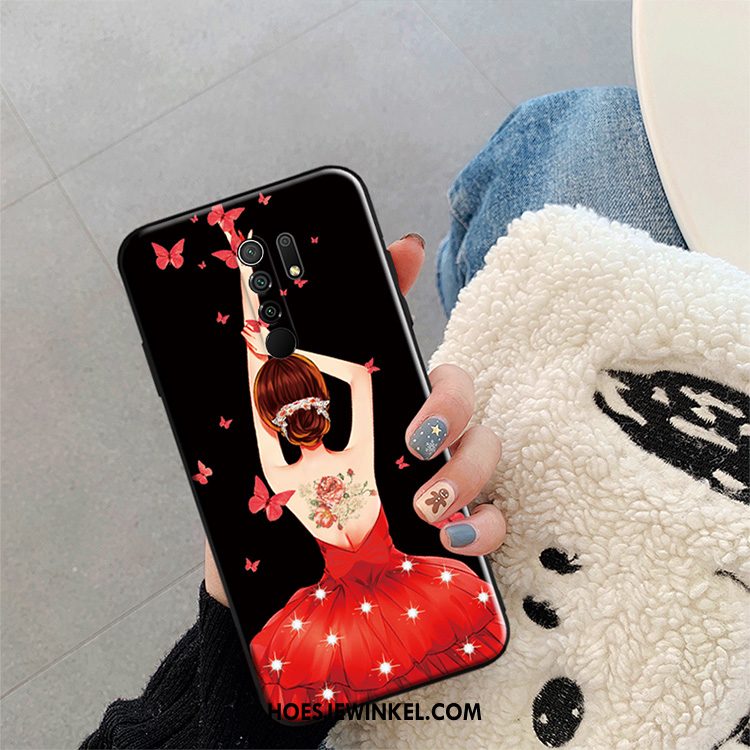 Redmi 9 Hoesje Net Red Zacht Siliconen, Redmi 9 Hoesje Mobiele Telefoon Hoes Beige