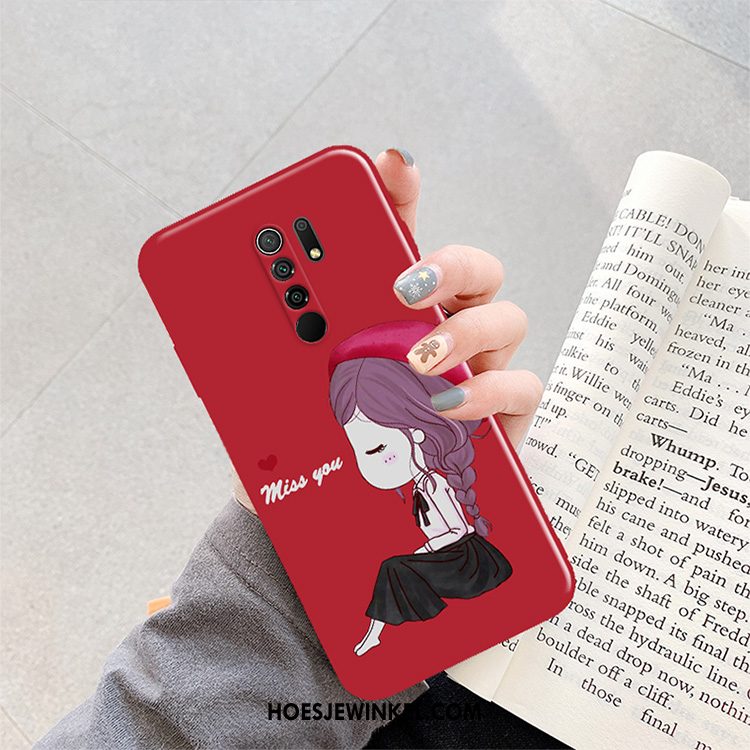 Redmi 9 Hoesje Net Red Zacht Siliconen, Redmi 9 Hoesje Mobiele Telefoon Hoes Beige