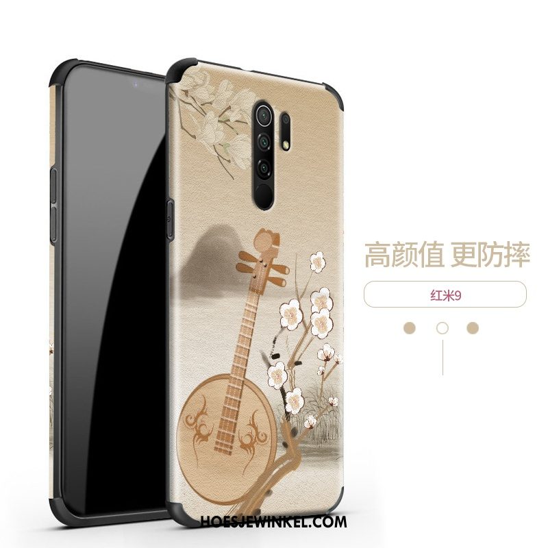 Redmi 9 Hoesje Schrobben Zacht Bescherming, Redmi 9 Hoesje Scheppend Vintage Beige