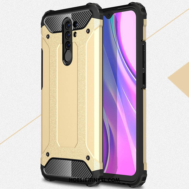 Redmi 9 Hoesje Zacht All Inclusive Bescherming, Redmi 9 Hoesje Anti-fall Schrobben Beige