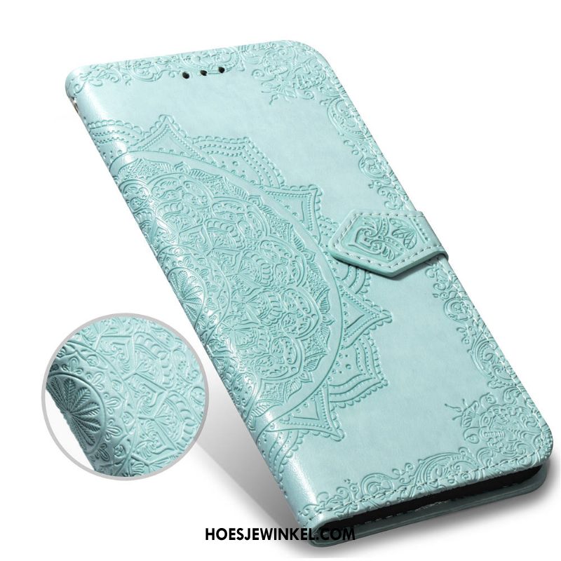 Redmi Go Hoesje Anti-fall Kaart Reliëf, Redmi Go Hoesje Purper Hoes Beige