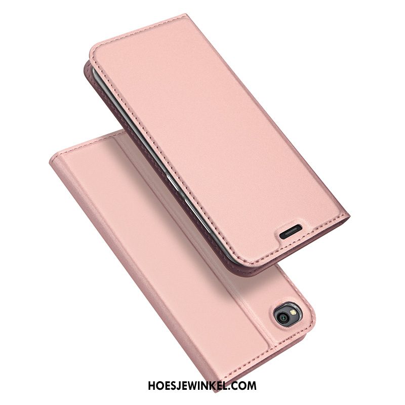 Redmi Go Hoesje Bedrijf All Inclusive Rose Goud, Redmi Go Hoesje Kunstleer Bescherming Beige