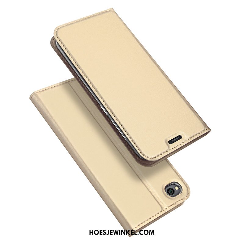 Redmi Go Hoesje Bedrijf All Inclusive Rose Goud, Redmi Go Hoesje Kunstleer Bescherming Beige