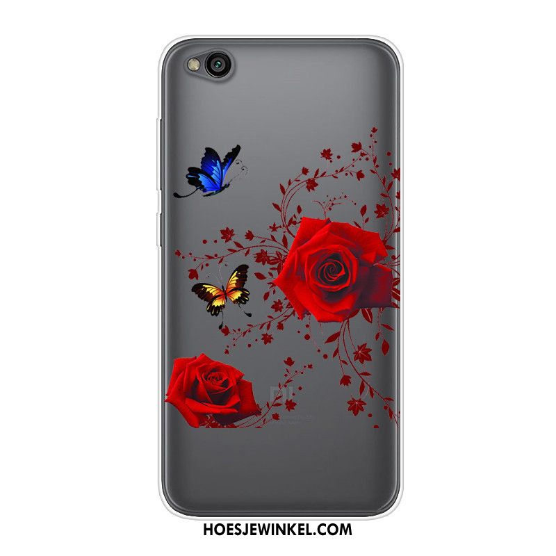 Redmi Go Hoesje Bescherming Mini Anti-fall, Redmi Go Hoesje Rood Mobiele Telefoon Beige