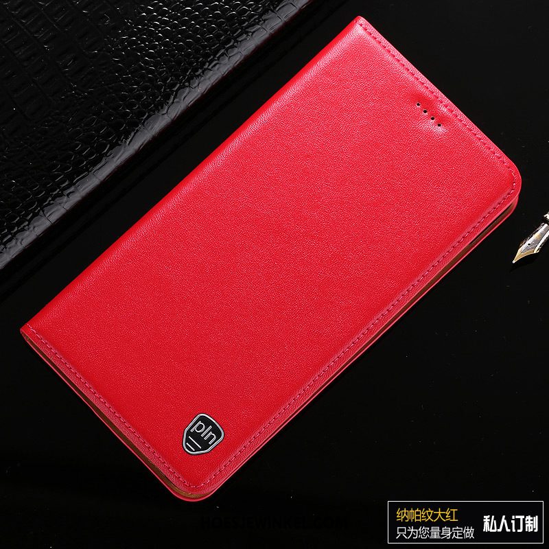 Redmi Go Hoesje Leren Etui Anti-fall Rood, Redmi Go Hoesje Patroon Mobiele Telefoon Beige