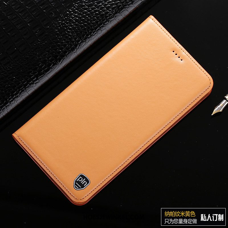 Redmi Go Hoesje Leren Etui Anti-fall Rood, Redmi Go Hoesje Patroon Mobiele Telefoon Beige