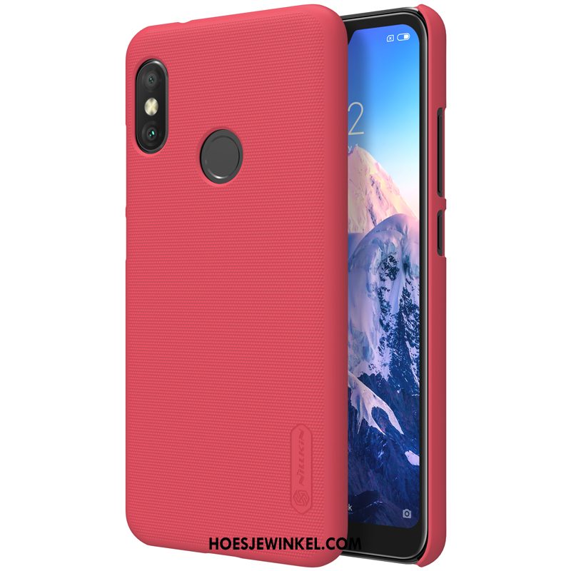 Redmi Note 6 Pro Hoesje Hoes Mobiele Telefoon Goud, Redmi Note 6 Pro Hoesje Anti-fall Rood Beige