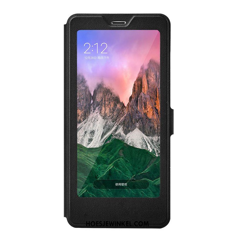 Redmi Note 6 Pro Hoesje Mobiele Telefoon Folio Anti-fall, Redmi Note 6 Pro Hoesje Rood Zwart Beige