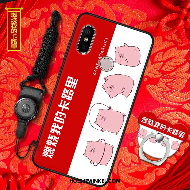 Redmi Note 6 Pro Hoesje Mobiele Telefoon Zacht Rood, Redmi Note 6 Pro Hoesje Bescherming Hoes Beige