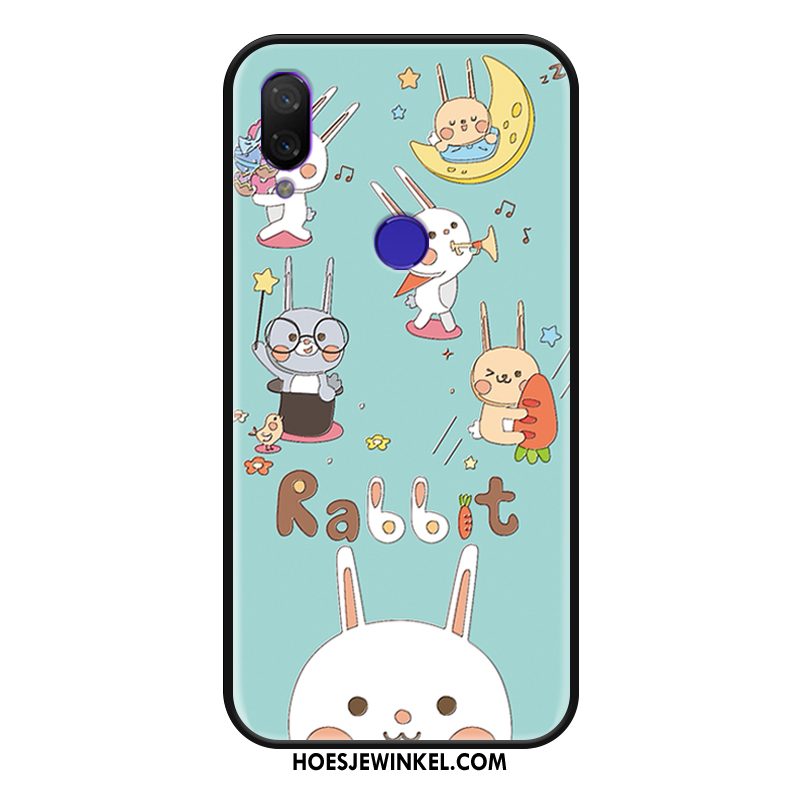 Redmi Note 7 Hoesje Hart Spotprent Siliconen, Redmi Note 7 Hoesje Groen Mooie Beige