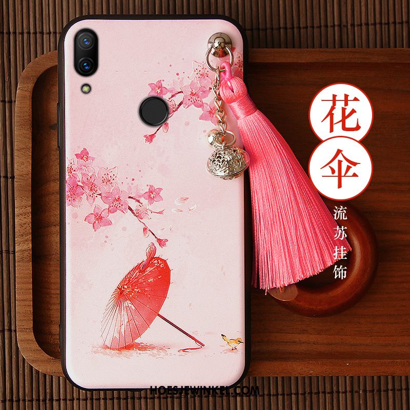 Redmi Note 7 Hoesje Scheppend Persoonlijk Chinese Stijl, Redmi Note 7 Hoesje Bescherming Rood Beige