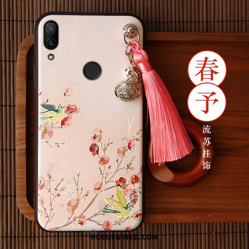 Redmi Note 7 Hoesje Scheppend Persoonlijk Chinese Stijl, Redmi Note 7 Hoesje Bescherming Rood Beige