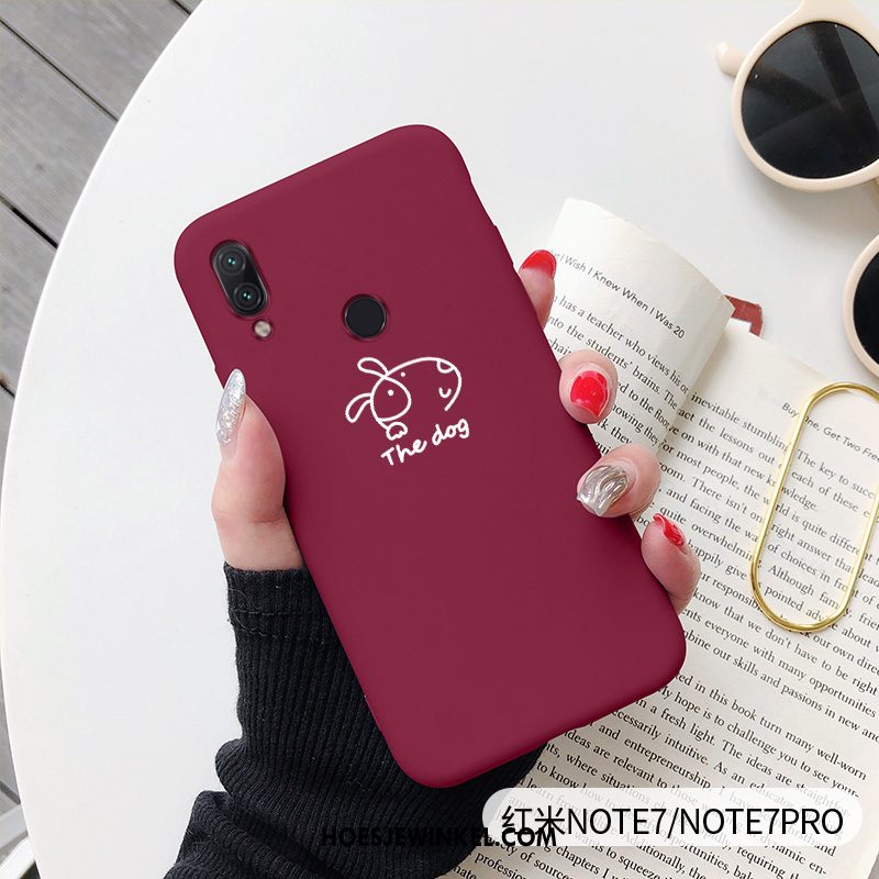 Redmi Note 7 Hoesje Siliconen Mobiele Telefoon Nieuw, Redmi Note 7 Hoesje Rood All Inclusive Beige