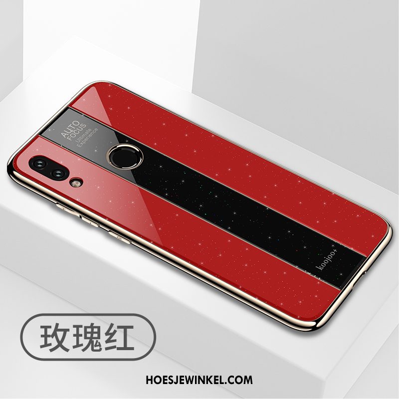 Redmi Note 7 Hoesje Zacht Trend Siliconen, Redmi Note 7 Hoesje Rood Mobiele Telefoon Beige