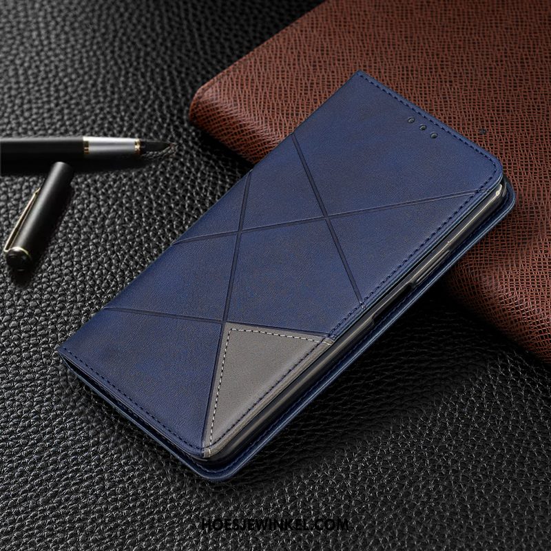 Redmi Note 9 Hoesje Kaart All Inclusive Leren Etui, Redmi Note 9 Hoesje Mini Portemonnee Beige