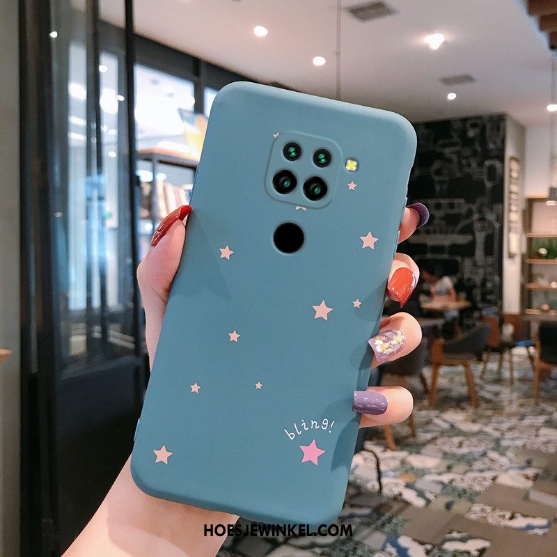 Redmi Note 9 Hoesje Lovers Blauw Persoonlijk, Redmi Note 9 Hoesje Mini Ster Beige