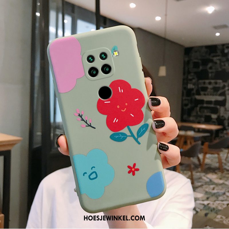 Redmi Note 9 Hoesje Scheppend Kunst Bloemen, Redmi Note 9 Hoesje Zacht All Inclusive Beige