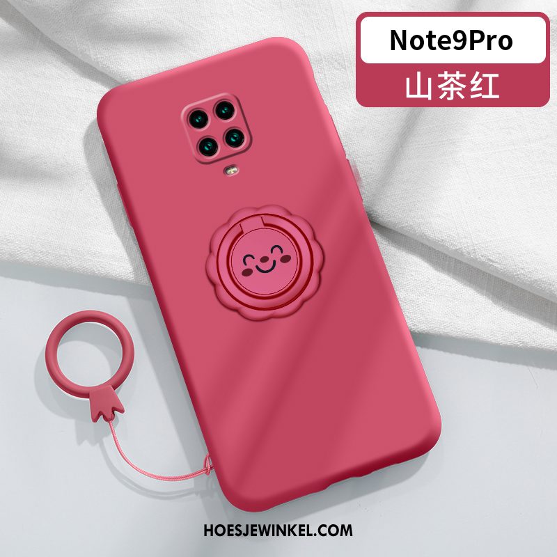 Redmi Note 9 Pro Hoesje Bescherming Siliconenhoesje Rood, Redmi Note 9 Pro Hoesje Ring Mobiele Telefoon Beige