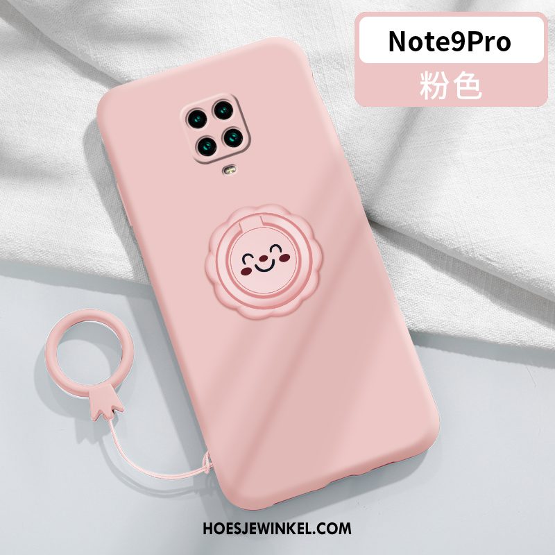 Redmi Note 9 Pro Hoesje Bescherming Siliconenhoesje Rood, Redmi Note 9 Pro Hoesje Ring Mobiele Telefoon Beige