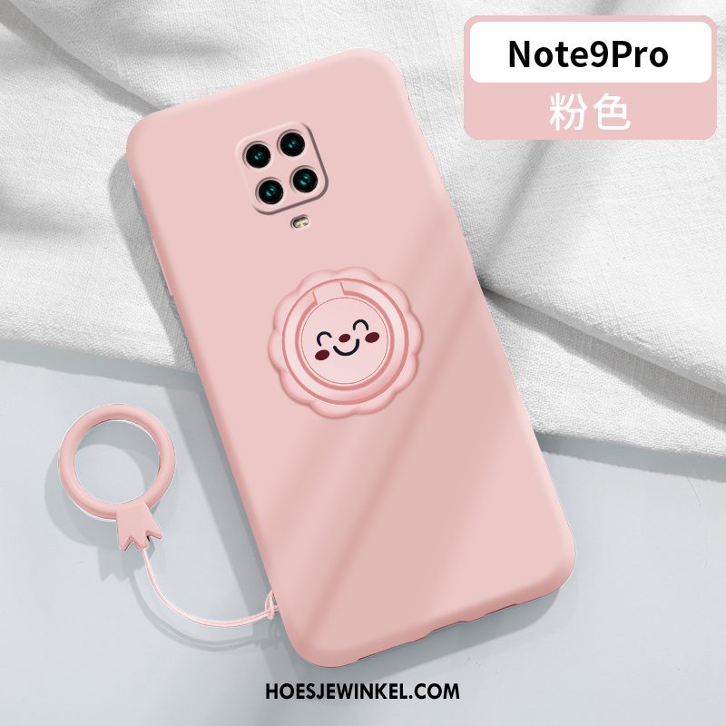 Redmi Note 9 Pro Hoesje Bescherming Siliconenhoesje Rood, Redmi Note 9 Pro Hoesje Ring Mobiele Telefoon Beige