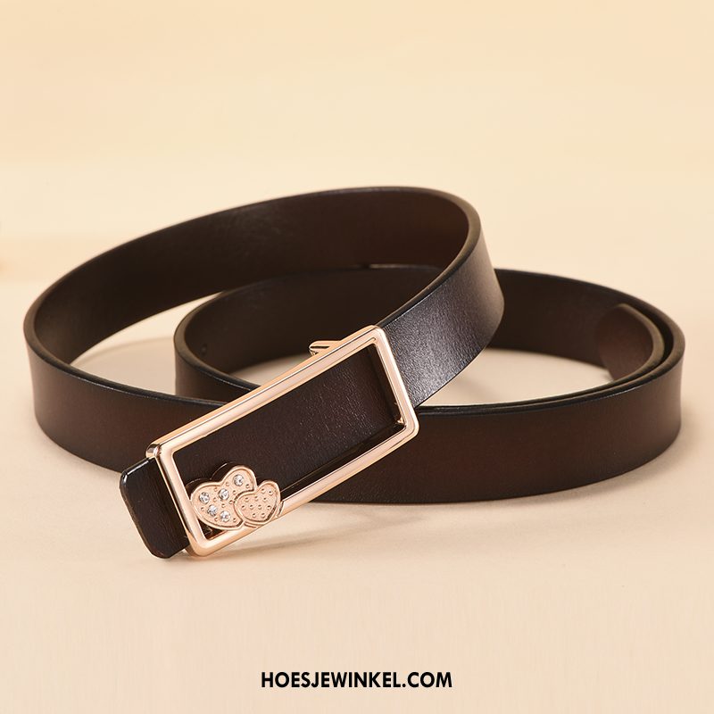 Riemen Dames Casual Riem Bruin, Riemen Elegante Alle Wedstrijden Schwarz