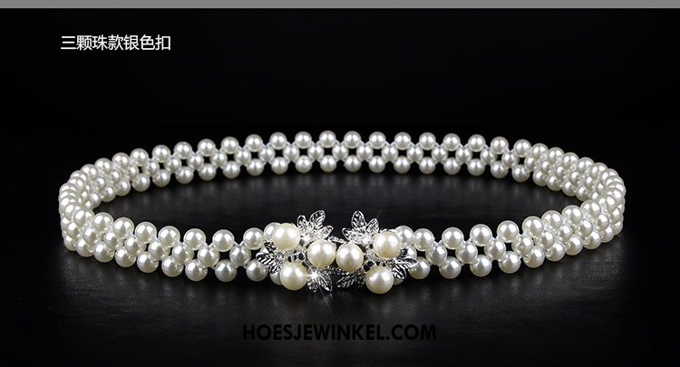 Riemen Dames Decoratie Kristal Riem, Riemen Parel Strass