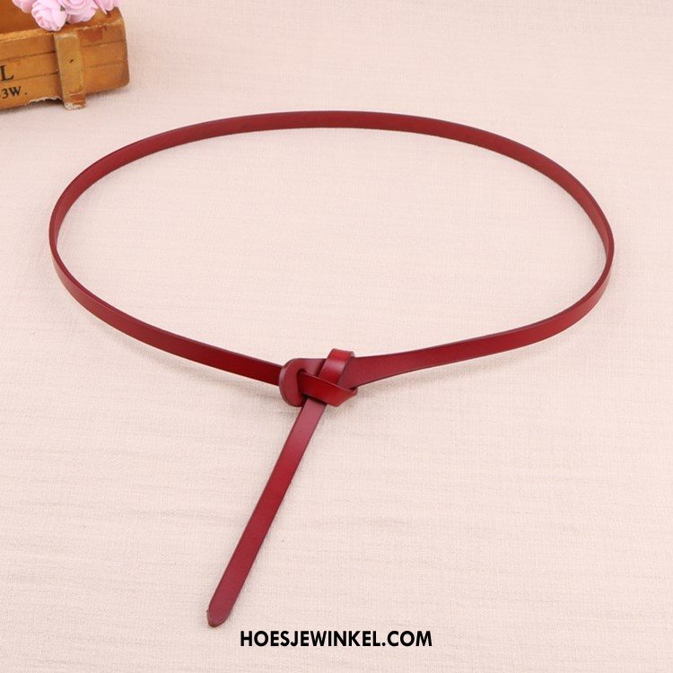 Riemen Dames Mini Decoratie Alle Wedstrijden, Riemen Mode Riem Rot Schwarz